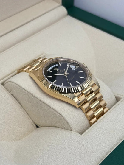 RLX Day-Date "President" 40mm Yellow Gold Black