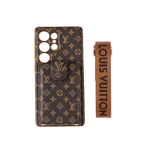 Advanced Leather Samsung Phone Case with Wallet and Strap.