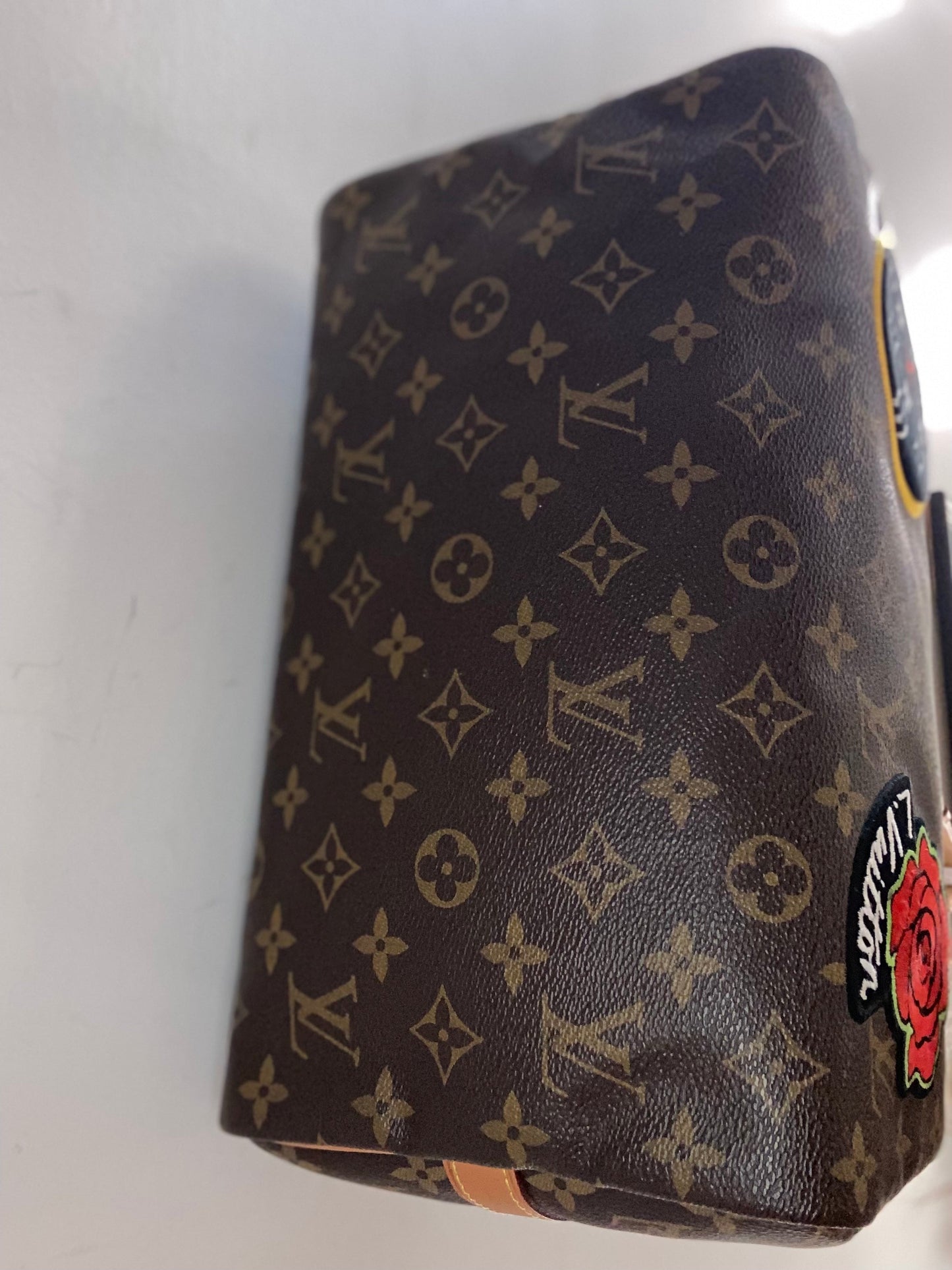 LOUIS VUITTON MONOGRAM PATCHES SPEEDY BANDOULIERE 30 BAG